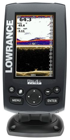 LOWRANCE Elite-4x CHIRP 250 W RMS Maximum, 30000 W Peak-to-Peak Fishfinder  with CHIRP Sonar and 83/200, 455/800 kHz Transducer